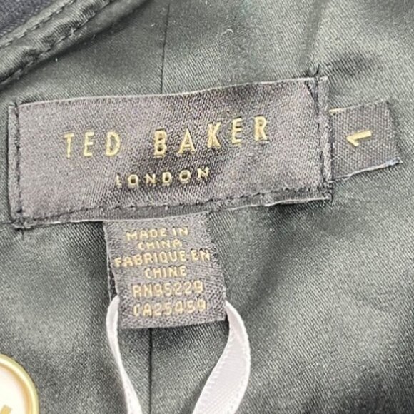 Ted Baker London Black Laylahi  Pleated One Shoulder Dress Size Ted 1 (US 4) NWT - Picture 8 of 16